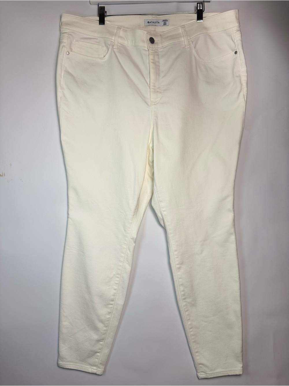 Athleta SculptTek White Stretch Skinny Jeans Plus Size 22X